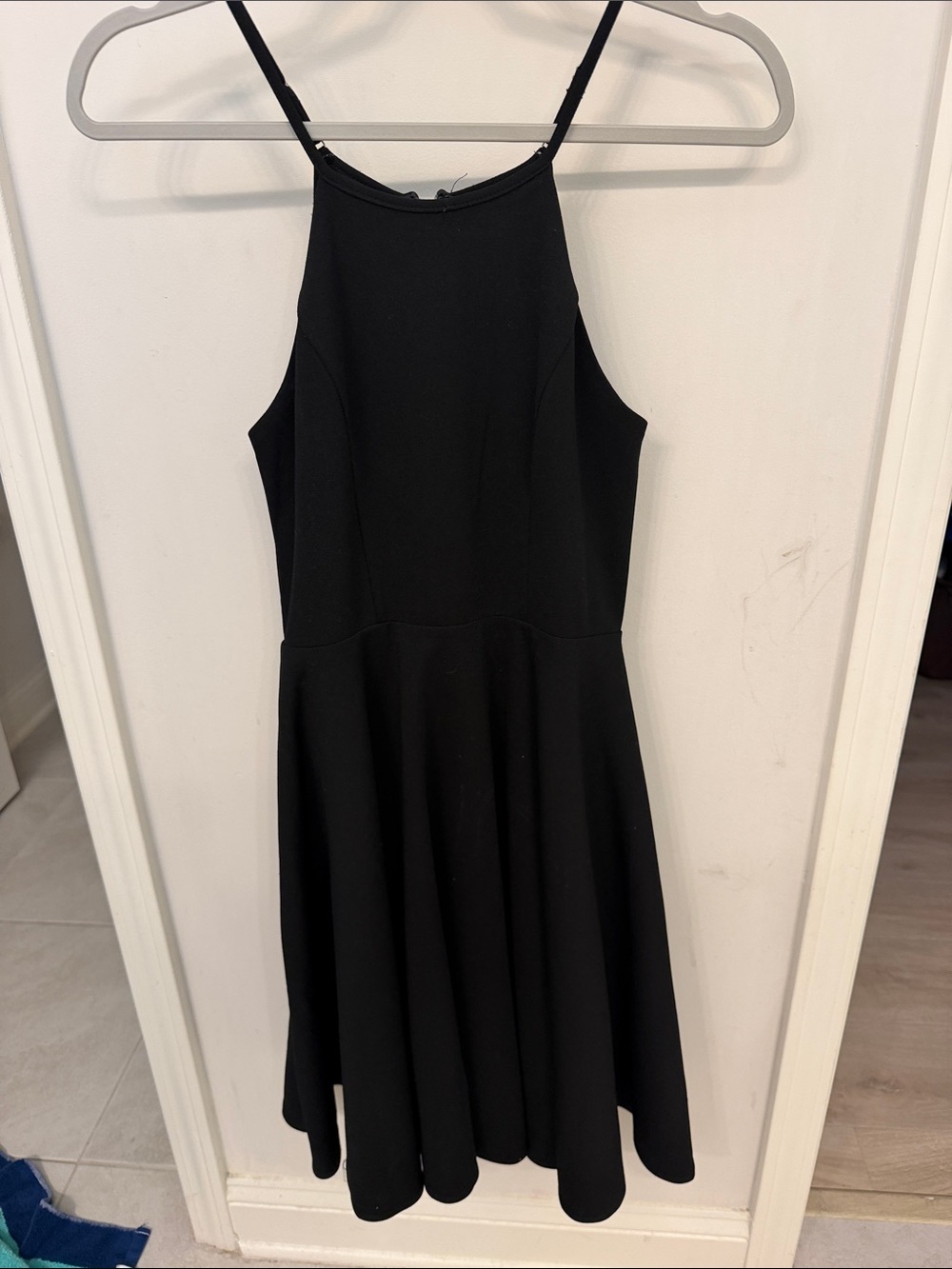 Lulus Black Halter A-Line Wedding Guest Dress